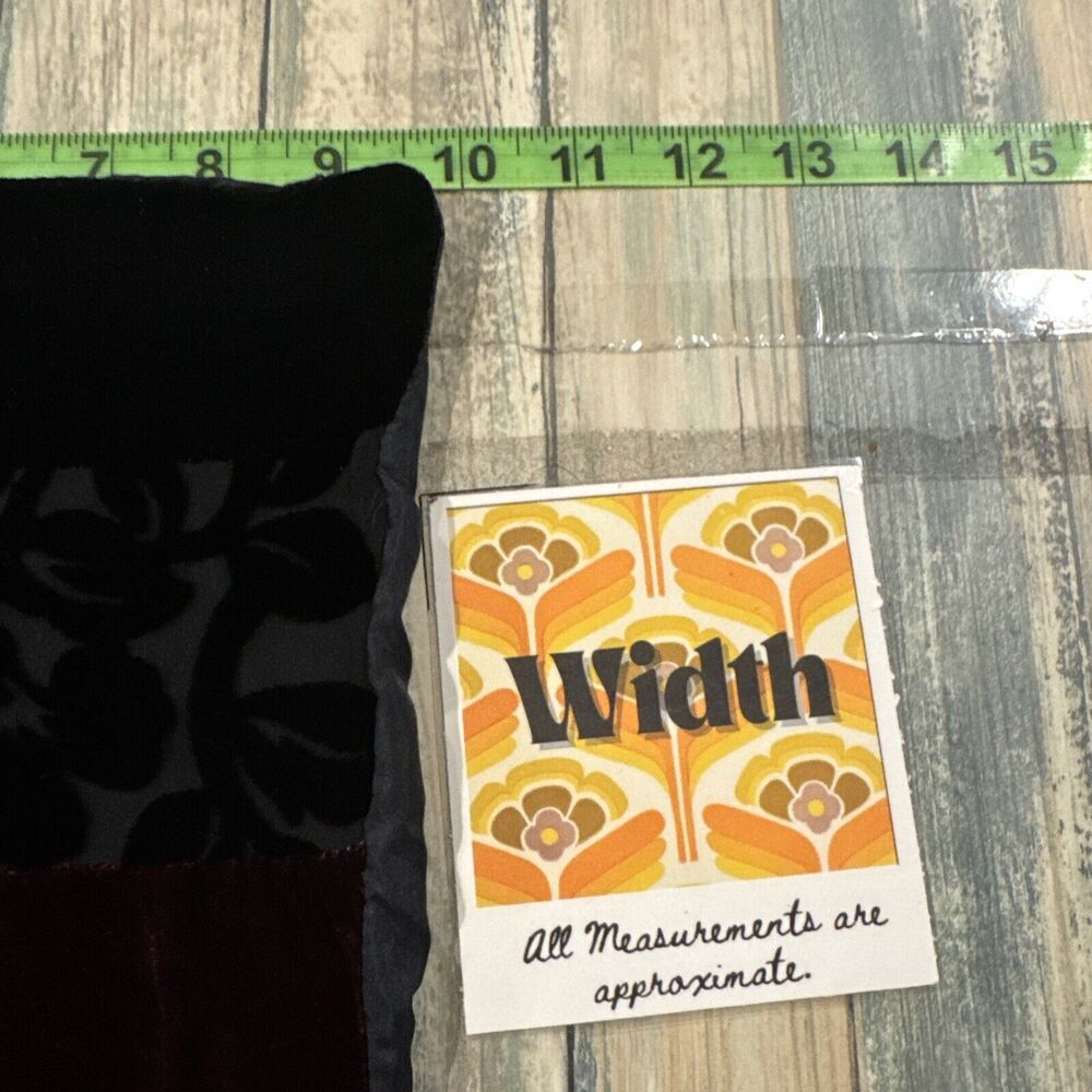 Burnout Velvet Scarf Jewel Tone Floral Boho Gothic Whimsigoth Grunge Lagenlook - Picture 8 of 10